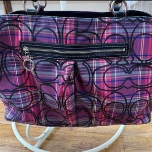 Coach purse, large, multicolor